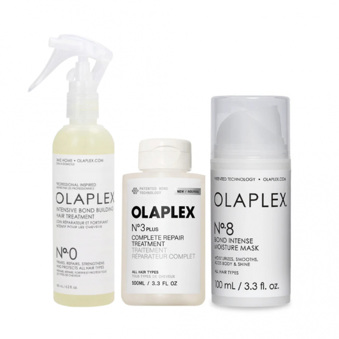 Olaplex - Pachet pre-tratament reparare si hidratare intensa No.0, No.3, No.8