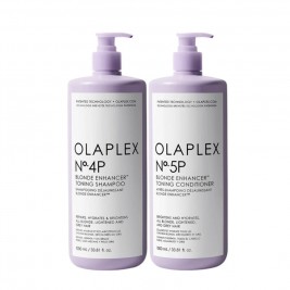 Olaplex - Pachet reparare par blond cu pigment violet No.4P (1L) + No.5P (1L)