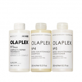 Olaplex - Pachet reparare si mentinere par deteriorat No.3, No.4, No.5 (3x250ml)