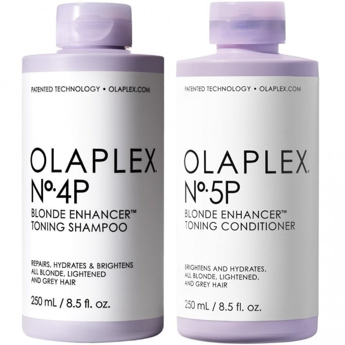 Olaplex - Pachet reparare par blond cu pigment violet No.4P, No.5P