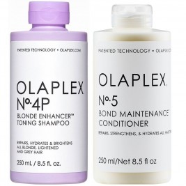 Olaplex - Pachet reparare si mentinere par blond No.4P, No.5